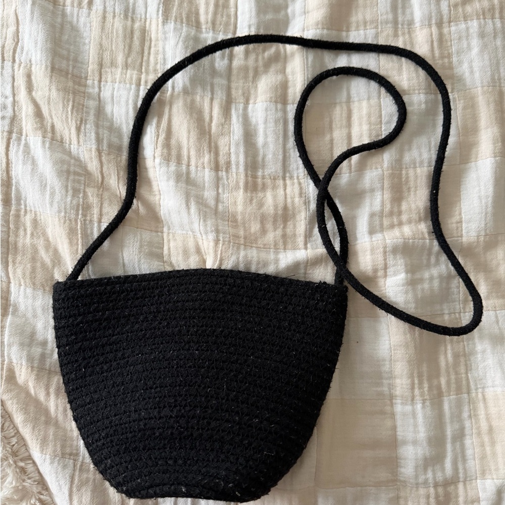 Urban Outfitters Black Crochet Shoulder Bag